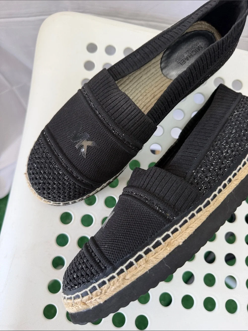 Michael Kors Men’s Black Knit Slip-On Espadrilles